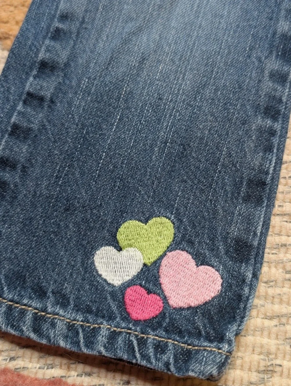 Gymboree Embroidered Denim Jeans Bootcut Flared Toddler Girls 2T